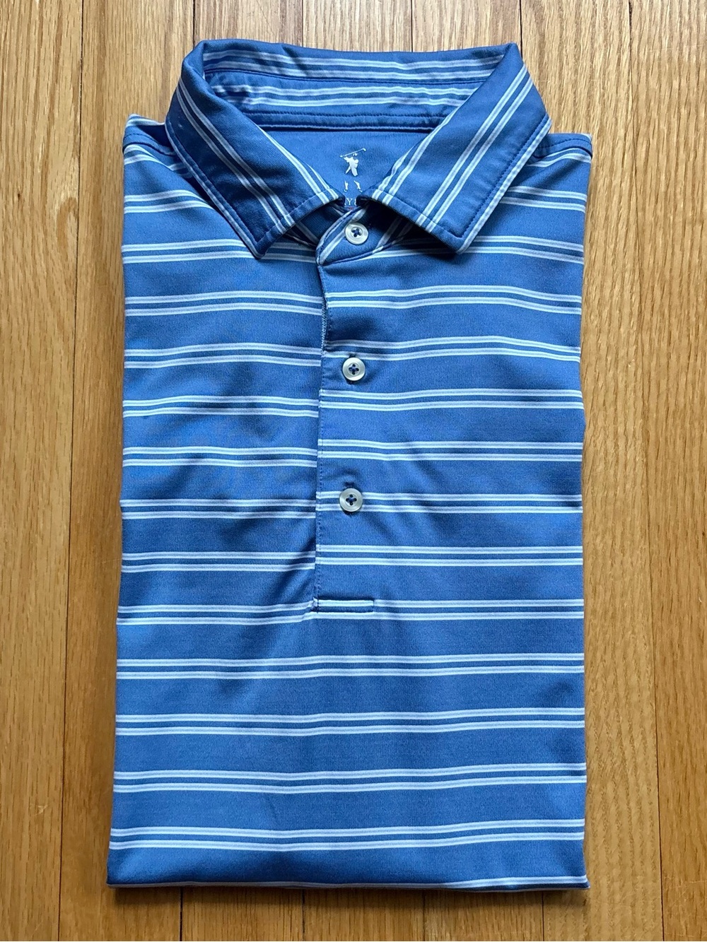 Fairway & Greene F & G Tech Men’s Short Sleeve Polo Medium Blue Red USA Made